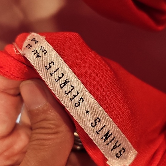 Saints + Secrets Chic & Sexy Red Midi Dress Sz M NWT - Picture 9 of 12